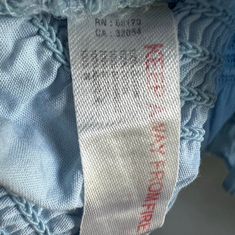 OPEN TO OFFERS Free People Shirred Perfection Top Blouse  Blue Size XSmall - Picture 7 of 7